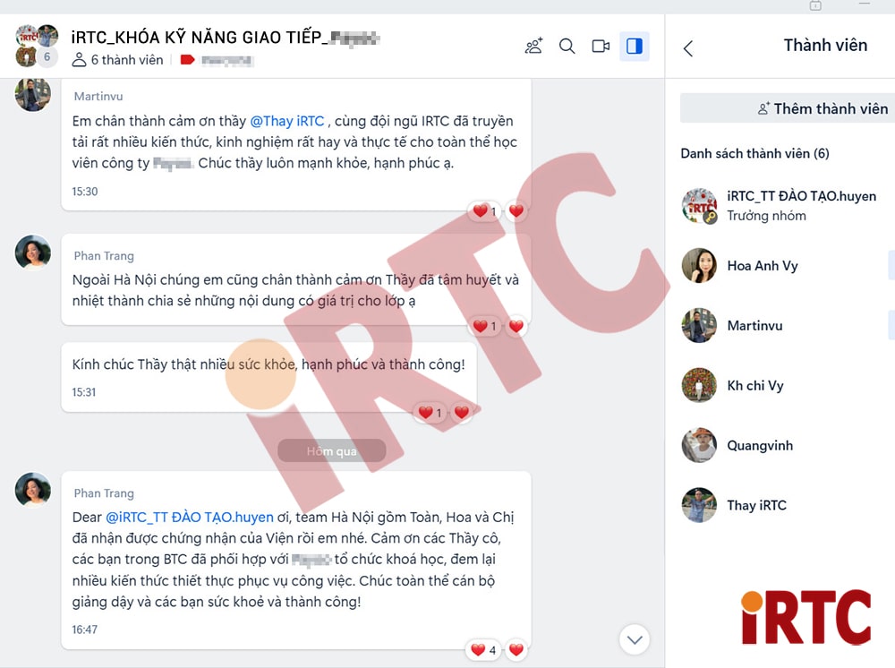 cảm nhận của học viên về khóa học kỹ năng giao tiếp